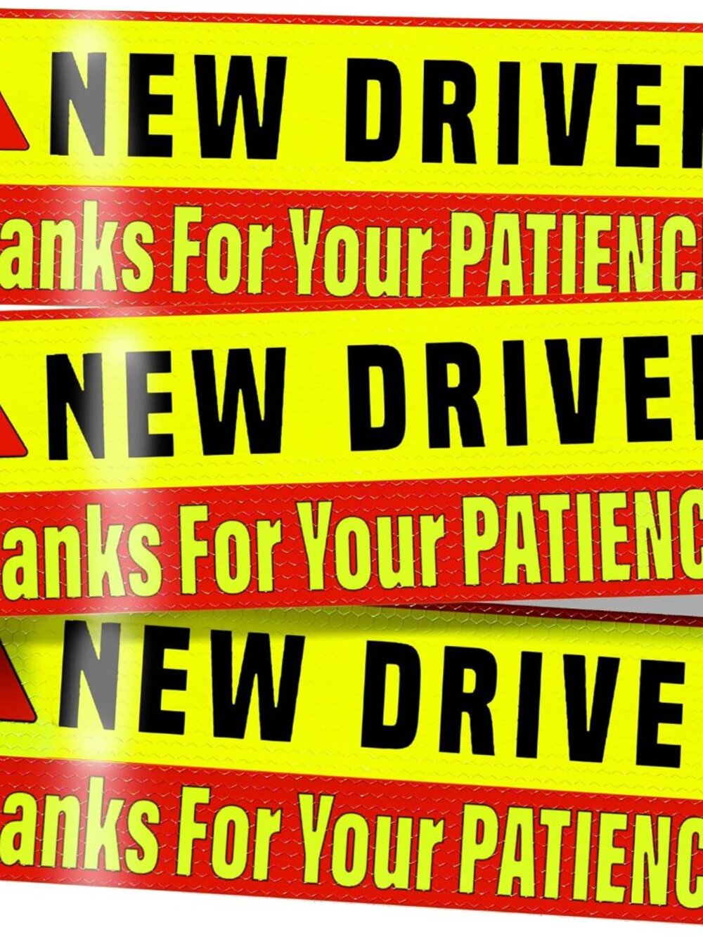 New Driver Magnet for Car - Reflective Sign - 3 Pack